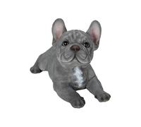 Hi-Line Gift Ltd. Teintes Bleues tranquilles : Figurine Bouledogue français allongé en polyrésine Gris Bleu