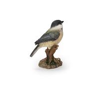 Hi-Line Gift Various Bird on Stump Statues (Chickadee), Multi Colors