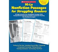 Hi-Lo Nonfiction Passages for Struggling Readers: Grades 4-5: 80 High-Interest/Low-Readability Passages With Comprehension Questions and Mini-Lessons for Teaching Key Reading Strategies
