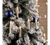 HI Mini Bougies à LED sans Fil avec Télécommande 10 pcs Décoration de Noël Blanc G