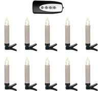 HI Mini-bougies LED 20 pcs. Sans fil avec télécommande