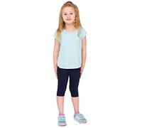 hi!mom - Legging Court Basique en Coton - pour Enfant - uni - Tailles 2 à 13 Ans - Bleu Marine - 4-5 Ans