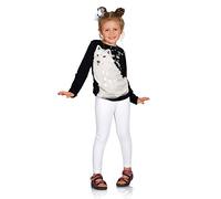hi!mom - Legging Long pour Enfant/Fille FF1CH - épais/Chaud - Coton - Taille 3-4 Ans - Blanc