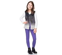 hi!mom - Legging Long pour Enfant/Fille FF1CH - épais/Chaud - Coton - Taille 5-6 Ans - Violet