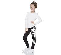 hi!mom - Legging Long pour Enfant - imprimé Tendance - Tailles 1 à 13 Ans - DZPRT - Noir - 12-13 Ans