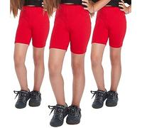 hi!mom Leggings Courts d'école pour Filles en Coton Riche 1/2 Longueur pour Uniforme Scolaire I Leggings en Coton pour bébés Enfants Pantalons Courts élastiques, 2-13 Ans