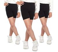 hi!mom Leggings Courts d'école pour Filles en Coton Riche 1/2 Longueur pour Uniforme Scolaire I Leggings en Coton pour bébés Enfants Pantalons Courts élastiques, 2-13 Ans