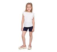 hi!mom Leggings Courts d'école pour Filles en Coton Riche 1/2 Longueur pour Uniforme Scolaire I Leggings en Coton pour bébés Enfants Pantalons Courts élastiques, 2-13 Ans