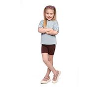 hi!mom Leggings Courts d'école pour Filles en Coton Riche 1/2 Longueur pour Uniforme Scolaire I Leggings en Coton pour bébés Enfants Pantalons Courts élastiques, 2-13 Ans