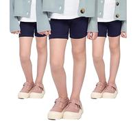 hi!mom Leggings Courts d'école pour Filles en Coton Riche 1/2 Longueur pour Uniforme Scolaire I Leggings en Coton pour bébés Enfants Pantalons Courts élastiques, 2-13 Ans