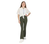 hi!mom Leggings évasés pour filles et enfants - Pantalon bootcut - Pantalon décontracté pour la danse et le yoga - Jambe large - Taille élastique extensible - Legging évasé pour enfants - Pantalon à