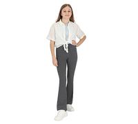 hi!mom Leggings évasés pour Filles Pantalons Bootcut pour Enfants I Leggings en Coton décontractés pour Danse et Yoga avec Jambes Larges I Pantalons évasés à Bas évasés I Taille 6-13 Ans
