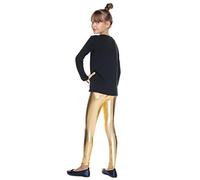 HI!MOM LTXK Leggings en latex brillant pour fille Effet mouillé - Or - 11-12 ans