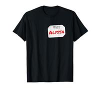 Hi My Name is Alyssa Lazy Costume pour fêtes T-Shirt
