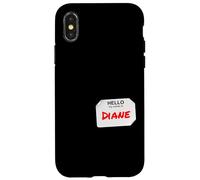 Hi My Name is Diane Lazy Costume pour fêtes Coque pour iPhone X/XS