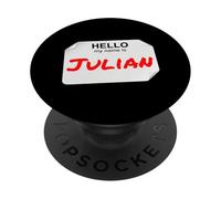 Hi My Name is Julian Lazy Costume pour fêtes PopSockets PopGrip Adhésif