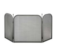 HI Pare-étincelles - Écran de feu - Noir - Moderne - Métal revêtu - 98 x 50 cm