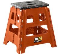 Hi-Q Tools MX Tabouret pliant jusqu'à 150 kg orange/noir, pour toute l'année, en plastique, tabouret pour voiture, caravane, camping, jardin, cheval, atelier, moto, garage Hi-Q Tools MX Tabouret