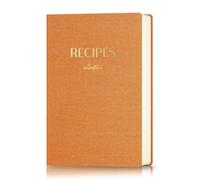 hi!SCI Livre de recettes vierge à écrire dans vos propres recettes, grand carnet de recettes avec 192 pages, couverture rigide de 17,8 x 25,4 cm, journal de recettes pour les amateurs de cuisine