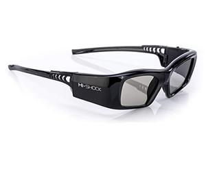 Hi-Shock BT Pro Black Diamond Lunettes Actives 3D pour TV 3D compatibles avec Sony, Samsung, Panasonic - SSG-3570CR, TDG-BT500A, TY-ER3D5ME / TY-ER3D6M - 120 Hz - Rechargeable