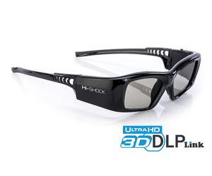 Hi-SHOCK Pro 7G Black Diamond - Lunettes DLP Link 3D avec capacité maximale de batterie