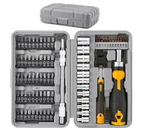 Hi-Spec Coffret de 79 pièces Embouts de Vissage Multiples et Douilles 1/4 pouce avec Poignées. Extension Flexible Embouts de Précision Torx et Antivol 1/4 pouce Hex le tout dans une Mallette