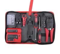 Hi-Spec Kit d’Outils Réseau Professionnel 9 Pièces - Testeur de Câble, Pince à Sertir RJ45 et Accessoires pour Installation, Réparation d’Ordinateurs et Câblage Réseau Ethernet