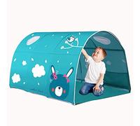 HI SUYI Tente tunnel pour lit mezzanine pour enfants, 90-100 cm de largeur, tente superposée, tissu, bleu ciel, simple