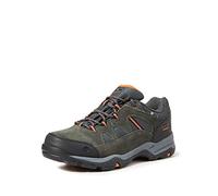 Hi-Tec Homme Banderra II Low WP Chaussures de Randonnée Basses, Gris Anthracite Graphite Brûlé Orange 51, 41 EU
