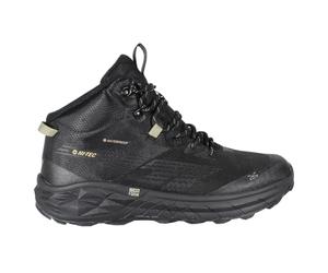 HI-TEC Muflon Mid Bottes de randonnée pour homme, membrane imperméable et respirante Dri-Tec, Noir (Black Dune), 43 EU