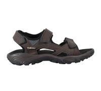 Hi-Tec NERPA Sandales de sport pour homme, chaussures d'extérieur de randonnée, chaussures de tous les jours avec semelle en croûte de cuir, Chocolat noir (Dark Chocolate Black Dune), 46 EU