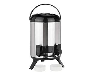HI Thermos Conteneur isotherme avec robinet 9 l avec robinet En acier inoxydable pour café, thé ou vin chaud
