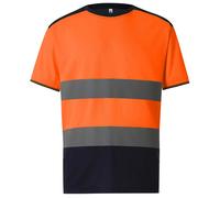 Hi-Vis T-Shirt Orange Ou Jaune Deux Ton Yoko Polyester Manche Courte S - 4XL