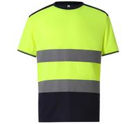 Hi-Vis T-Shirt Orange Ou Jaune Deux Ton Yoko Polyester Manche Courte S - 4XL