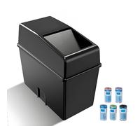 HIAHXC 1 poubelle de voiture avec 150 sacs poubelles, poubelle de voiture avec couvercle, multifonctionnelle, mini poubelle de rangement, noire