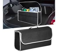 HIAHXC Sac de rangement pliable en feutre antidérapant pour coffre de voiture, outils de voiture et désencombrement intérieur, convient à tous les véhicules (Noir)