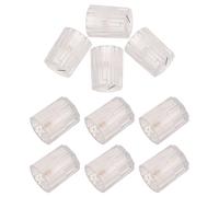 HIAKDOFT 10 Boutons de Potentiomètre Transparents 13x16 Mm en Plastique pour Guitare Électrique, Réglage Précis du Volume Tonalité, Compatibles Pédales D’effets et Amplificateurs,