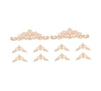 HIAKDOFT 10 pièces Appliques Bois Sculpté Décoratives Ornements Angle Robustes et Élégants pour Meubles et Portes Décorations DIY Résistantes pour Intérieur Style Européen
