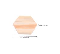 HIAKDOFT 10 pièces Blocs de Polygonaux Pin Planches Hexagonales pour DIY Artisanat Décoration Surface Facile à Peindre et Écrire