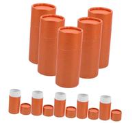 HIAKDOFT 10 pièces Boîtes Emballage Kraft avec Couvercle pour Flacons Huile Essentielle et Thé Lot de Tubes Ronds Réutilisables Boîtes Pratiques et Résistantes pour Cosmétiques et Petits