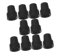 HIAKDOFT 10 Pièces Couvercle De Béquille Antidérapant Embouts De Bâtons De Randonnée Bouts De Canne Antidérapants Casquettes De Canne Lourde Caoutchouc Noir