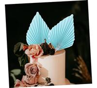 HIAKDOFT 10 Pièces Décorations Gâteau de Palmier Papier et Éventail Boho Grand Format pour Fête Anniversaire Mariage