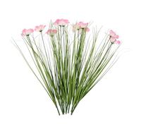 HIAKDOFT 10 Pièces Faux Grass Plants Tiges Artificielles Réalistes Vertes Plantes Verdure Décoratives sans Entretien pour Jardin Terrasse Bureau et Intérieur