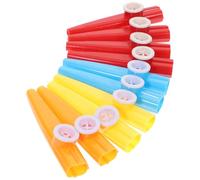 HIAKDOFT 10 pièces Lot de Kazoos Plastiques Colorés pour Garçon Fille Instruments de Musique Portables Jouets Musicaux Éducatifs Adaptés pour Accompagner Guitare et Couleur Aléatoire