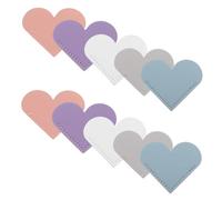 HIAKDOFT 10 Pièces Lot de Protège Pages Forme de Cœur PU Doux Accessoires de Lecture Pratiques et Compacts pour Amateurs de Marque Pages Coin Décoratifs et