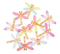 HIAKDOFT 10 pièces Mini Dragonfly Resin Charms For Crafting DIY Jewelry Making Lightweight Insect Embellishments For Hair Clips Mobile Phone Cases Photo Frames