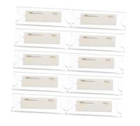 HIAKDOFT 10 Pièces Porte Cartes de Travail Transparent Porte Badges Didentité Robuste et Réutilisable pour Bureau et Étudiants avec Épingle Large