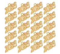 HIAKDOFT 100 Breloques Pendentifs Chiffre 2026 en Alliage Métallique Doré Taille Moyenne pour Création de Bijoux DIY Bracelets Colliers Porte-Clés Décoration D’Événements Nouvel An