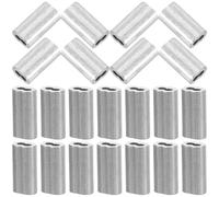 HIAKDOFT 100 Embouts de Câble D'accélérateur en Aluminium Forme 8, Double Trou, Sertissage Fil 1,0 Mm, Lot de 100 Pièces, Manchons Résistants pour Câbles Métalliques Industriels et Marins