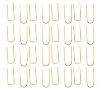 HIAKDOFT 100 pièces Lot de Aiguilles de Couture U Doubles Pointes Dorées pour Tissus Épais Épingles de Fixation Précises pour Patchwork Quilting et Loisirs Créatifs avec Boîte Plastique